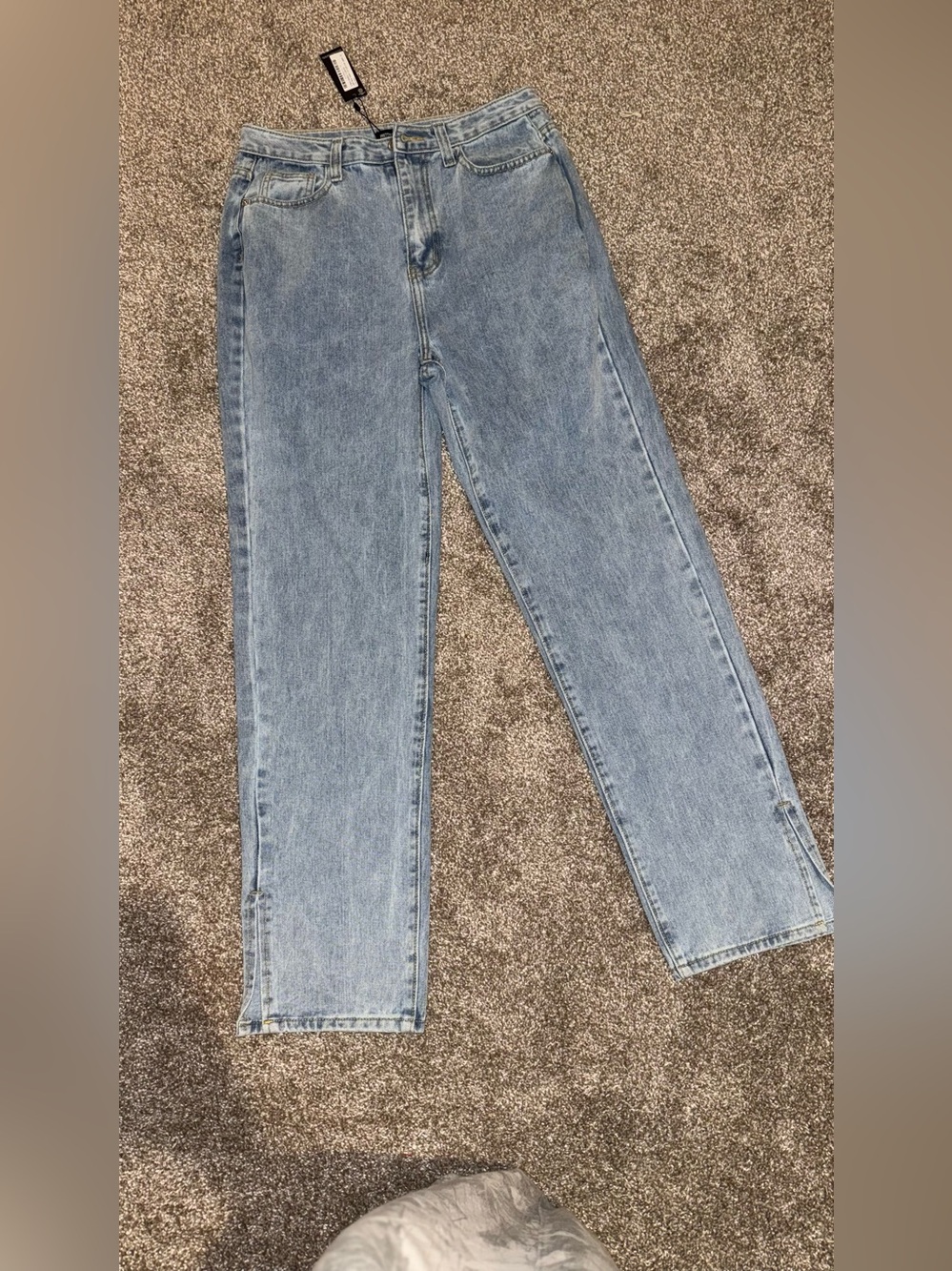PrettyLittleThing Light Blue Straight Leg Jeans